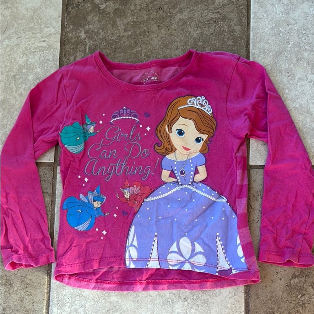 Girls' Sofia the First Princess Graphic Long Sleeve Shirt